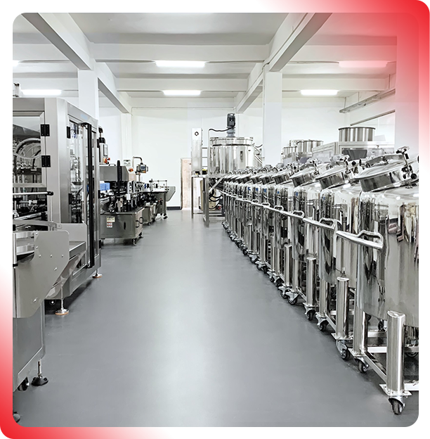 Cosmetic packaging machine manufacturer QC inspection and assembly floor