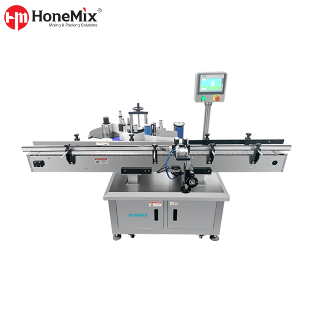 Wrap-Around-Round-Bottle-Labeling-Machine-Full-Machine-View