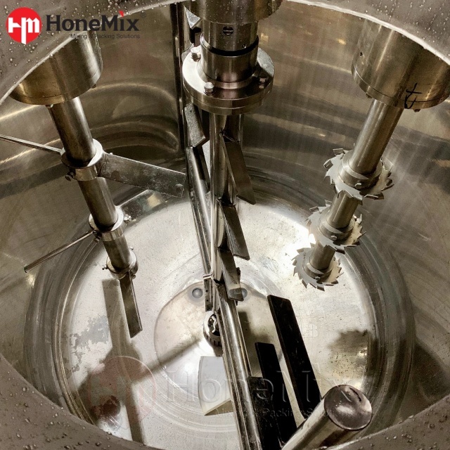 Honemix-Vacuum-Toothpaste-Mixer-Inner-Mixing-Tank-And-Agitator-Structure