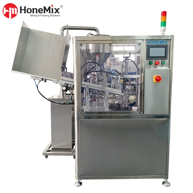 Honemix-Hy-Utf-Automatic-Ultrasonic-Tube-Filling-Sealing-Machine-Side-View-With-Open-Cover