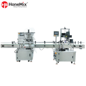 Honemix-Automatic-Magnetic-Pump-Liquid-Filling-Capping-Machine-Full-Line-View