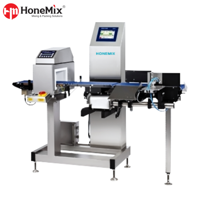 Honemix-Online-Check-Weigher-For-Facial-Mask-Pouch-Inspection