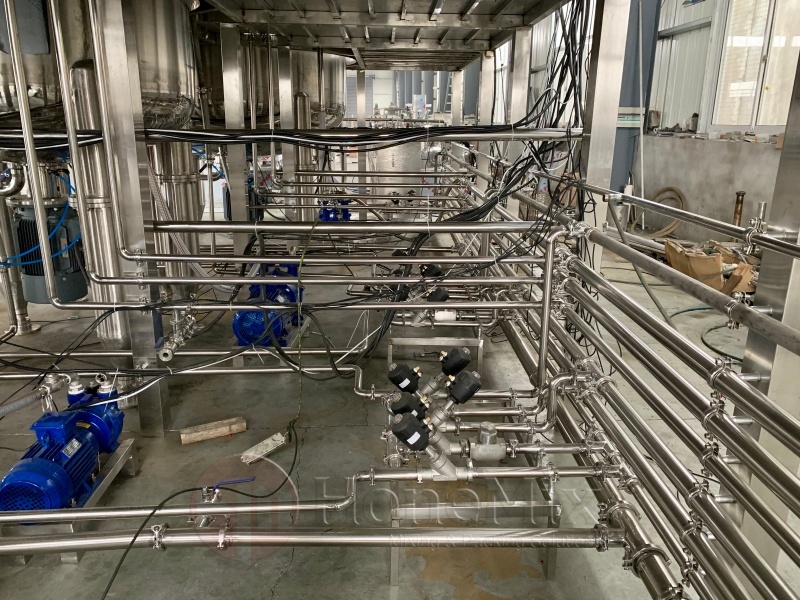 Honemix-Vacuum-Toothpaste-Mixing-System-With-Stainless-Steel-Tanks-And-Platform