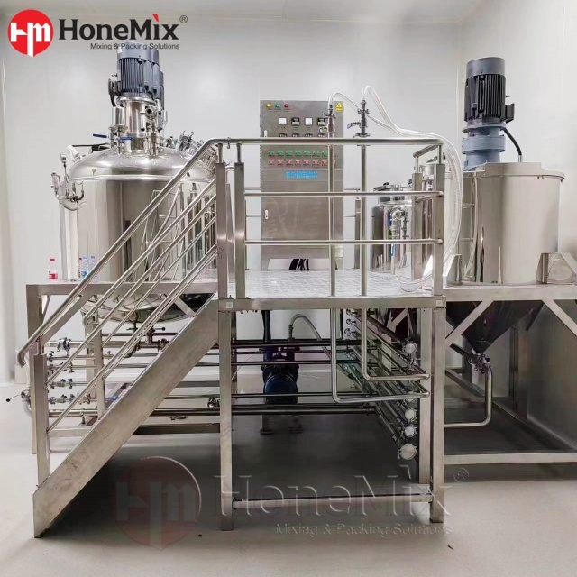 Honemix-Toothpaste-Manufacturing-Equipment-With-Main-Tank-And-Platform