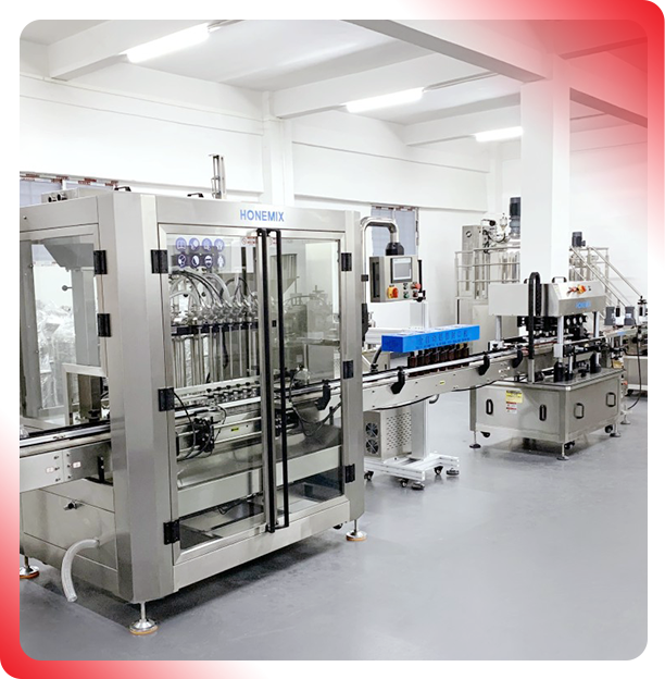 Cosmetic production line equipment manufacturer assembly area overview