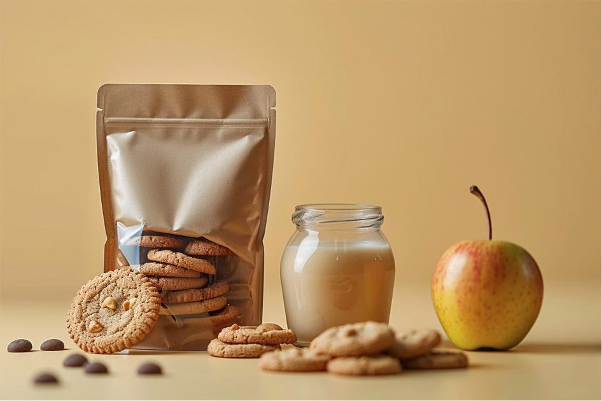 Automatic packing machine for snacks weighing bagging sealing three-side seal