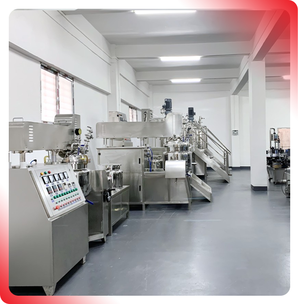 Filling capping labeling machines supplier showroom and testing area