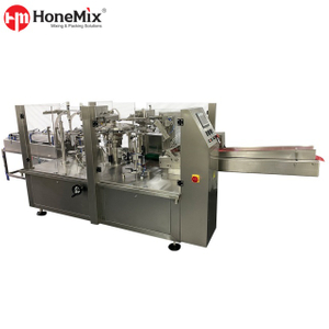 HONEMIX-Automatic-Stand-Up-Pouch-Filling-And-Sealing-Machine-Side-View