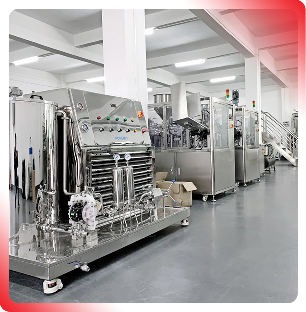 Stainless steel mixing tanks and emulsifying mixer production facility