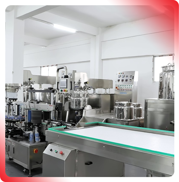 Turnkey cosmetic manufacturing equipment plant line integration workshop