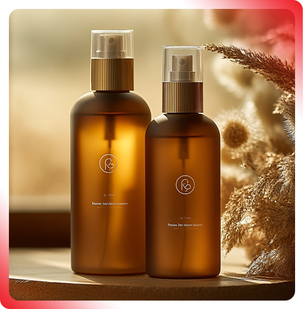 Cosmetic cream jars on filling line for skincare packaging production