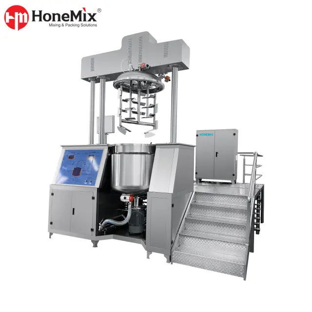 Dual Hydraulic Vacuum Emulsifying Mixer For Cream Production
