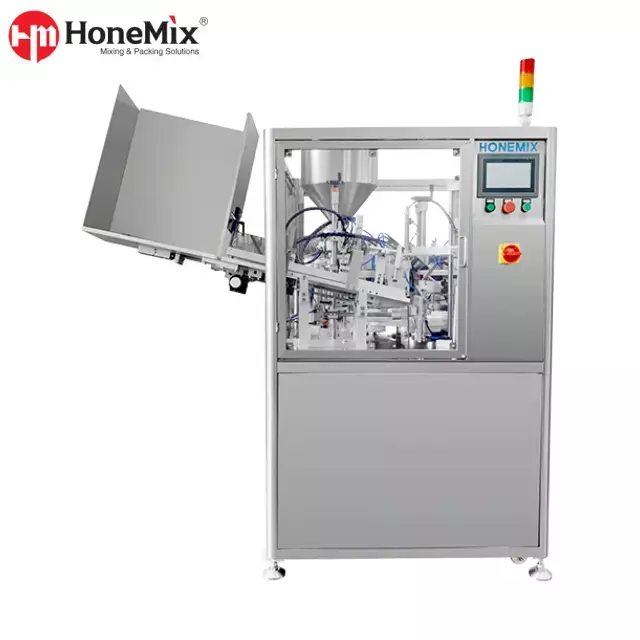 Honemix-Hy-Utf-Automatic-Ultrasonic-Tube-Filling-Sealing-Machine-Side-View-With-Open-Cover