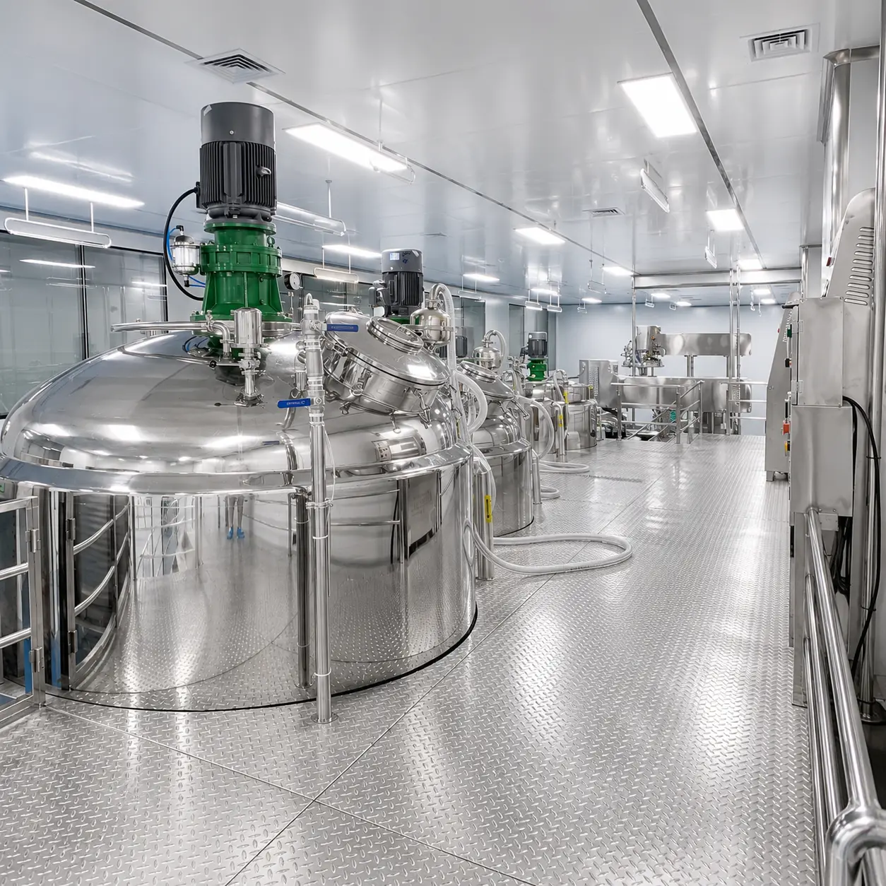 Cosmetic production line equipment manufacturer assembly area overview