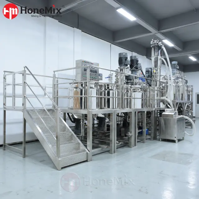 HTM-FC integrated vacuum toothpaste manufacturing system for industrial production