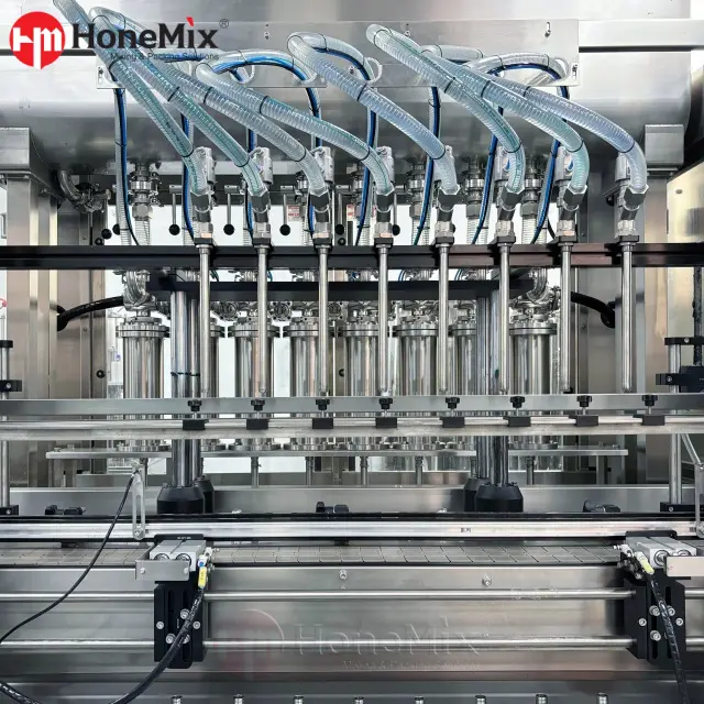 8 Head Servo Piston Filling Machine With Anti-Drip Filling Nozzles