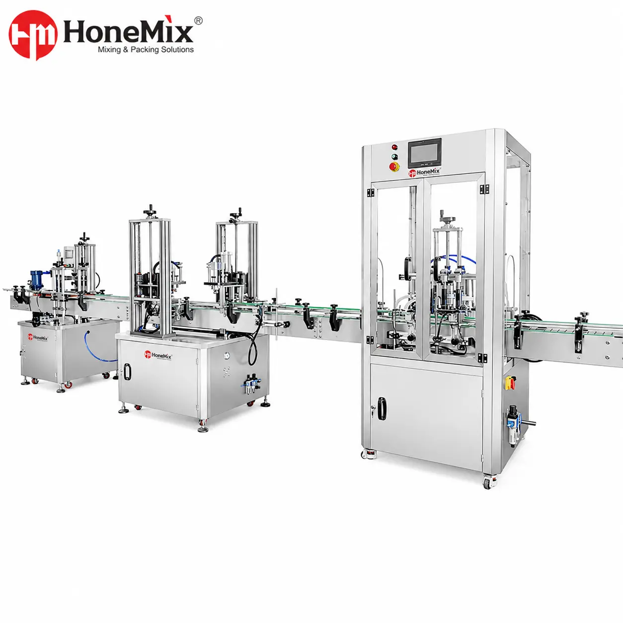 Honemix-Ligne-de-remplissage-et-sertissage-sous-vide-automatique-parfum