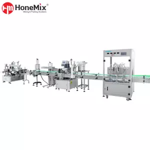 Complete AFM-GP automatic liquid filling capping line for cosmetic and oil products