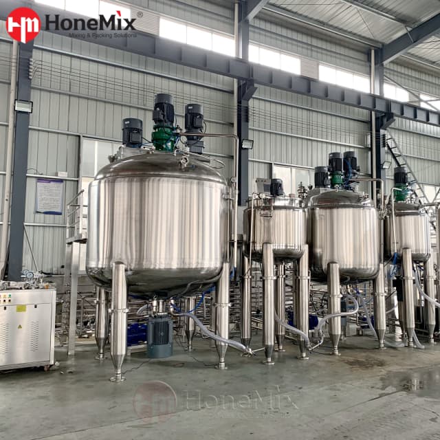 HONEMIX 5000L Integrated Toothpaste Manufacturing System with Multiple Processing Tanks