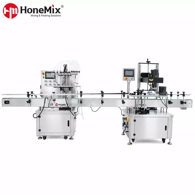 Honemix-m&aacute;quina-tapadora-llenadora-de-l&iacute;quido-con-bomba-magn&eacute;tica-autom&aacute;tica-l&iacute;nea completa