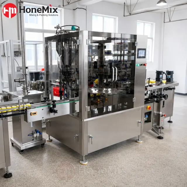 HONEMIX-AFM-CR-Rotary-Cream-Jar-Packaging-Machine