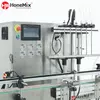 Four-head gear pump liquid filling machine with HMI control and stainless steel filling nozzles