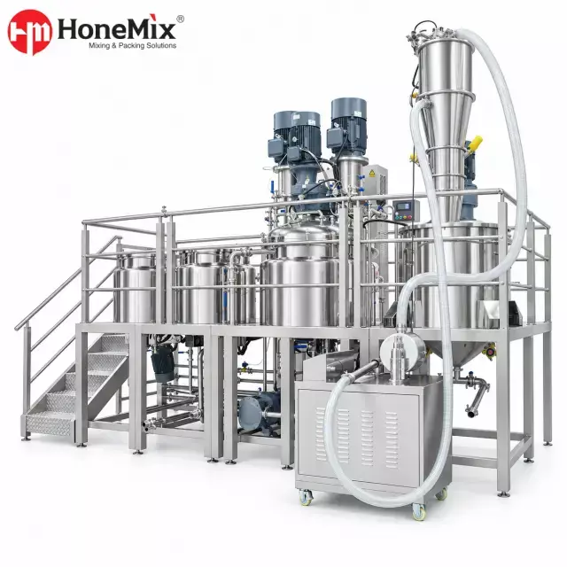 HTM-FC integrated vacuum toothpaste manufacturing system 100–5000L