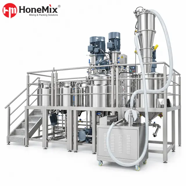 Sistema integrato di produzione di dentifricio sottovuoto HTM-FC 100–5000 L