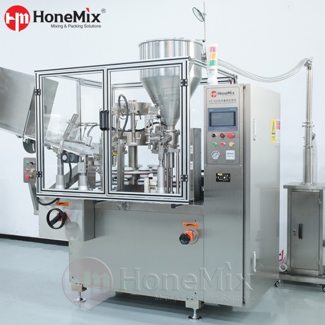 Automatic Tube Filling and Sealing Machine Front View