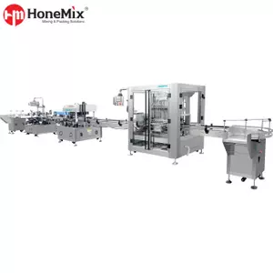 AFM-LP Automatic Bottle Filling Line For Lotion Shampoo Cream And Detergent