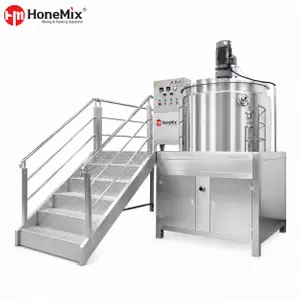 Stainless-Steel-Double-Jacket-Homogenizer-Mixing-Tank-With-Platform