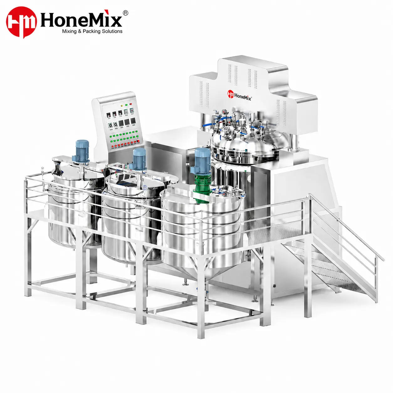 Honemix-Machine-de-fabrication-de-dentifrice-sous vide-avec-syst&egrave;me-de-plate-forme-et-r&eacute;servoir-int&eacute;gr&eacute;