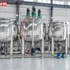 5000L HVE-F large-scale vacuum emulsifying mixer with phase tanks and production platform