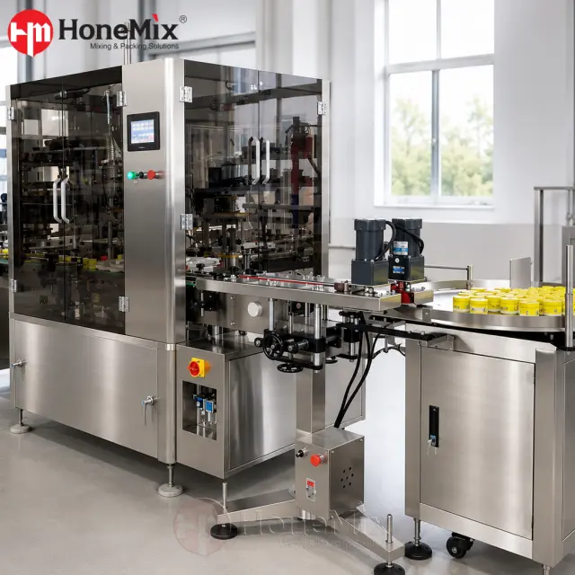 AFM-CR-Automatic-Cream-Jar-Filling-Capping-Machine