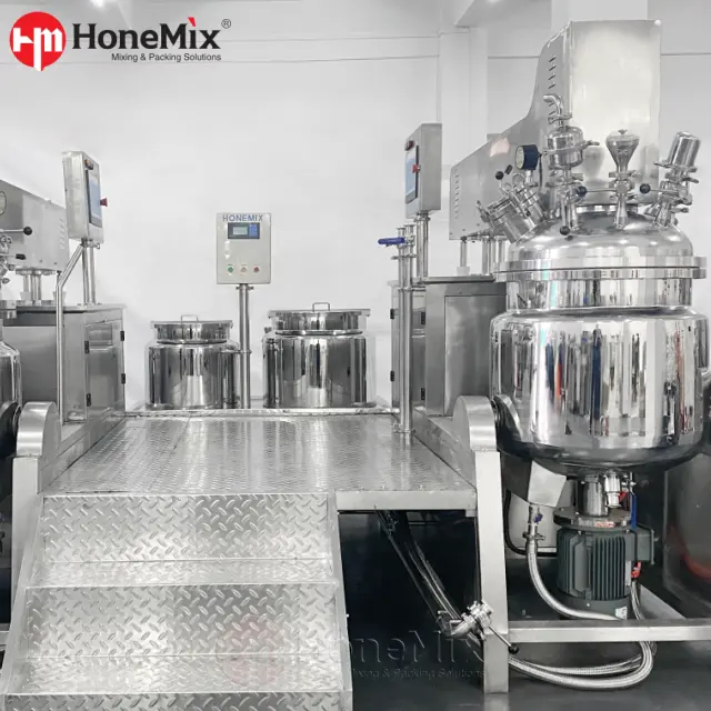 Custom Vacuum Emulsifying Mixer Production Line For Cosmetics And Skincare