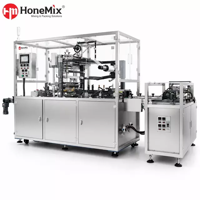HY-330A Automatic Cellophane Overwrapping Machine For Medium And Large Cartons