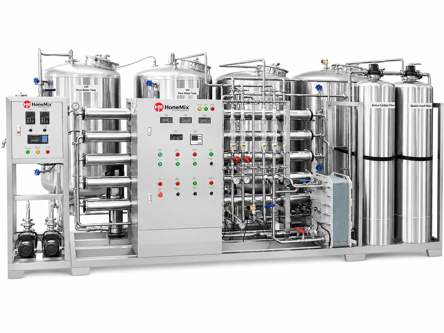 HRO-SUS Two-Pass RO Water Treatment System with EDI