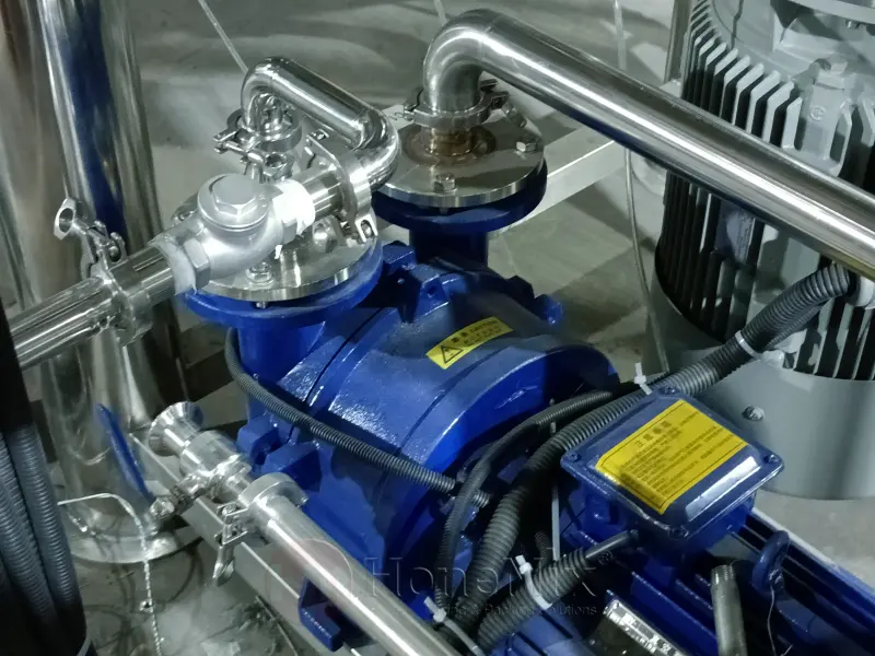 Vacuum Emulsifying Mixer Pipeline And Pump Connection For Cream Production