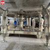 5 t/h perfume filtration skid with pneumatic diaphragm pump and sanitary filter housings