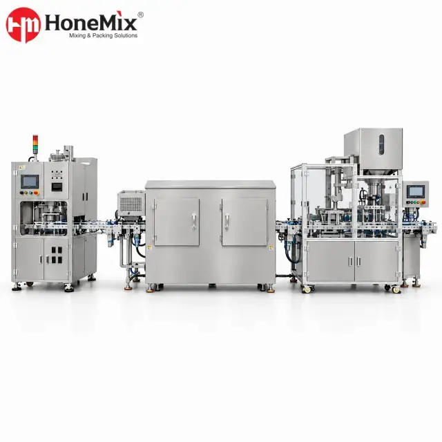 HY-CGL Automatic 12-Head Lip Balm Filling & Cooling Line