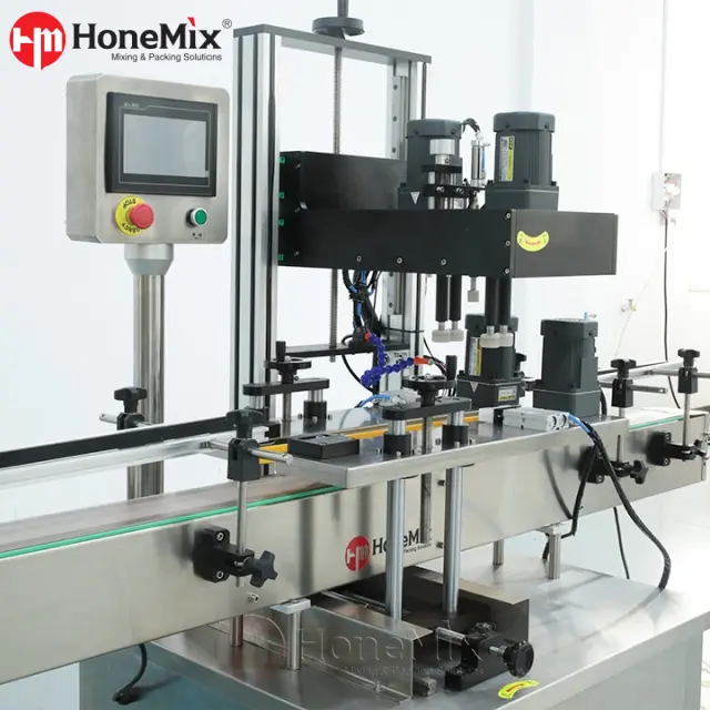Automatic filling and capping machine for cosmetic liquid and oil bottle packaging