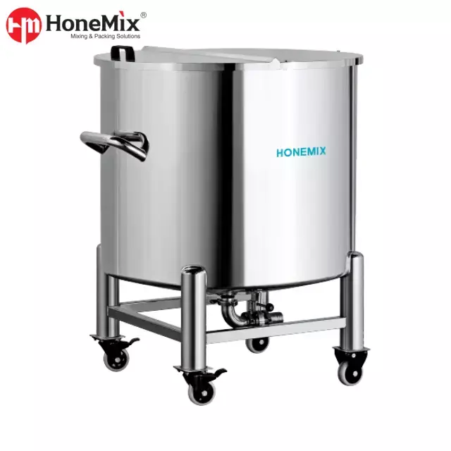 SUS316L Open Lid Storage Tank For Cream Lotion And Liquid Products
