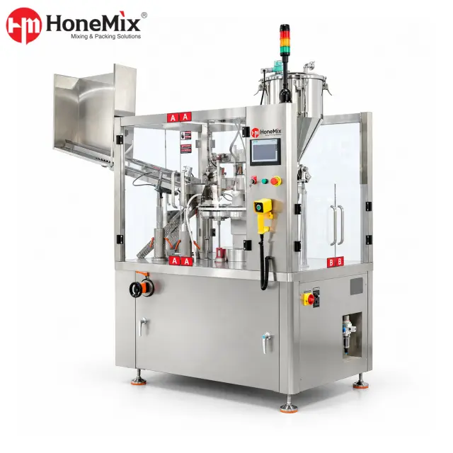 Linea automatica di macchine per il riempimento di tubi e l'astucciamento di tubi
