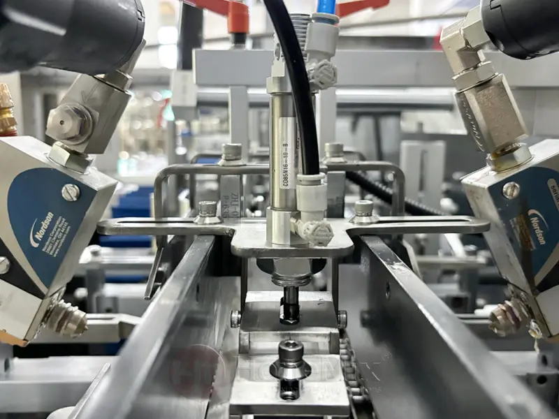 Carton closing and flap tucking station of automatic cartoning machine