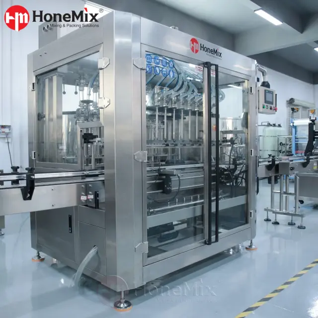 Automatic Servo Piston Filling Machine With Protective Cover And Touch Screen