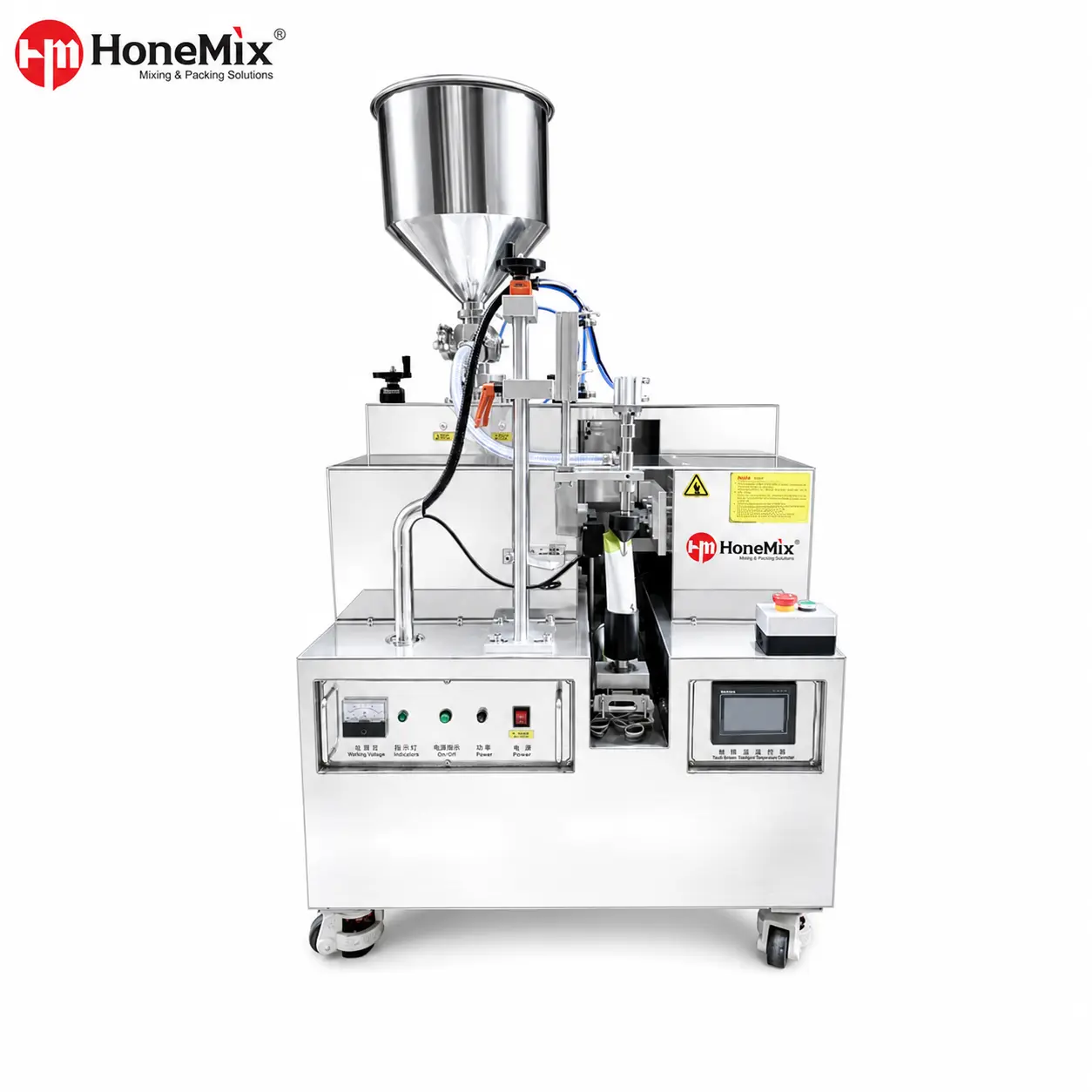 Honemix-Machine-de-remplissage-de-tubes-semi-automatique-avec-tr&eacute;mie