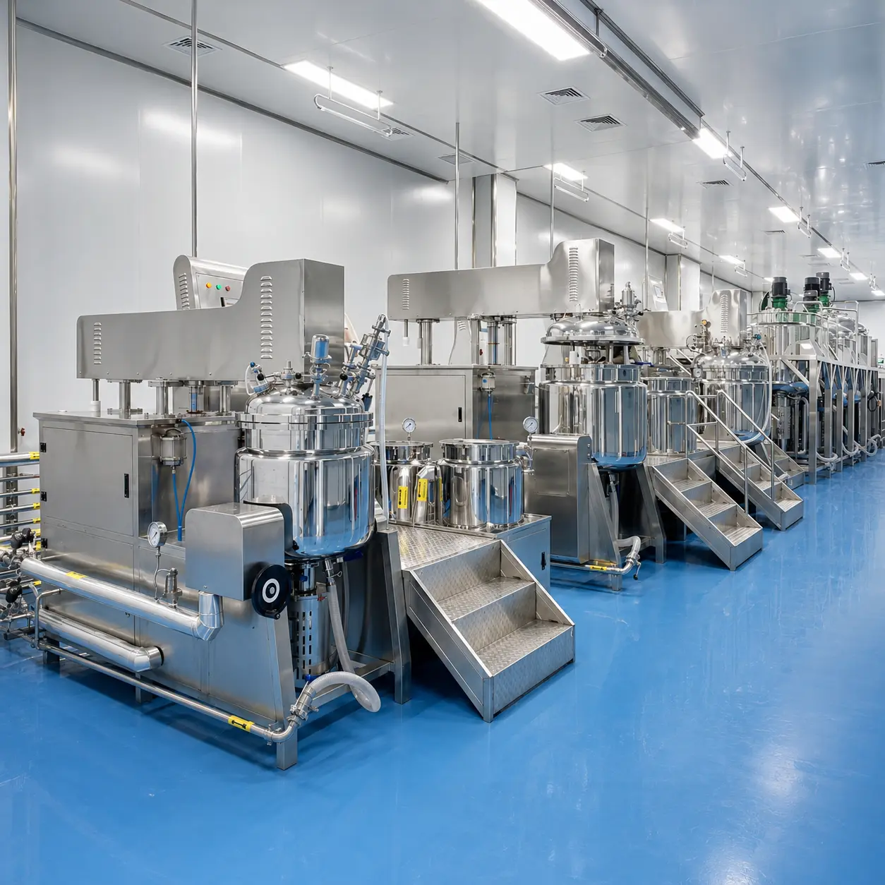 Filling capping labeling machines supplier showroom and testing area